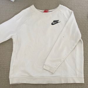 Nike White crewneck